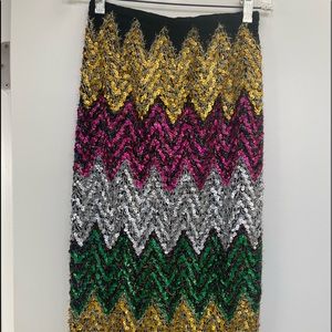 Zara sequin midi skirt